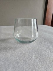 Vintage Clear Whisky or Stemless Wine Glass • 3″ Tall