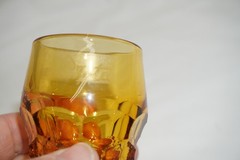 Anchor Hocking Georgian Topez LA S GOLD (7) Whiskey Glasses, 2 1/2″ (S41)