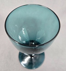 British, Bristol Made Teal Wine Glass 19th C. 4 3/4″
