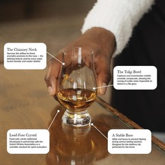 Whiskey Glass Set of 4 Lead Free Crystal Tapered Shape Gift Pack 4 Piece
