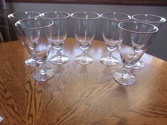 Wine Eternity Platinum 12 Oz Elegant Tiffin-Franciscan 6 1/2″ – Set of 7