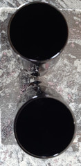 Vintage Mikasa Crystal Black Elegance Champagne & Wine Glasses Set of 10