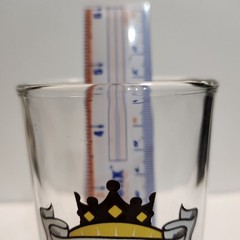Vintage Dona Maria Crisa Glass King Mole Lucha Libre Wrestler Hexagon Tumbler