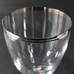 LENOX FEDERAL PLATINUM WINE GLASSES, Lead Crystal, 8 1/4″, 8 Oz, Made USA, 2PCS