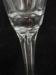 Gorham Andante Tall Platinum Crystal Champagne Flutes Tulip Stem 10″ Pair (2)