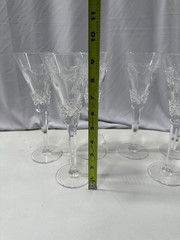 Set of 6- Waterford Crystal Millennium Peace Dove Toasting Flute Champagne Glass