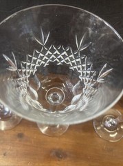 New Mikasa Bryn Mawr Crystal Glass Water Goblets Stems Set 4 New
