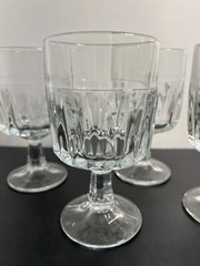 VTG Libbey DuraTuff WINCHESTER Clear Multi Sided Stemware 5 1/8” Wine Glass