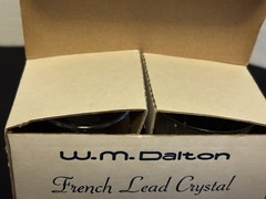 Vintage Set Of 4 W.M. Dalton French Lead Crystal Wine Glasses In Boxes