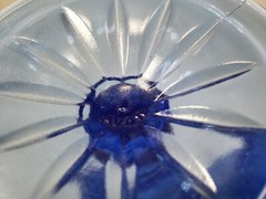 Vintage Avon Fostoria Cobalt Blue Glass Goblet Set ~ Martha & George Washington