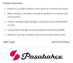 PASABAHCE ‘Centra’ BUBBLE BASE Drinking GLASS Highball Tumbler XLNT Heavy Duty