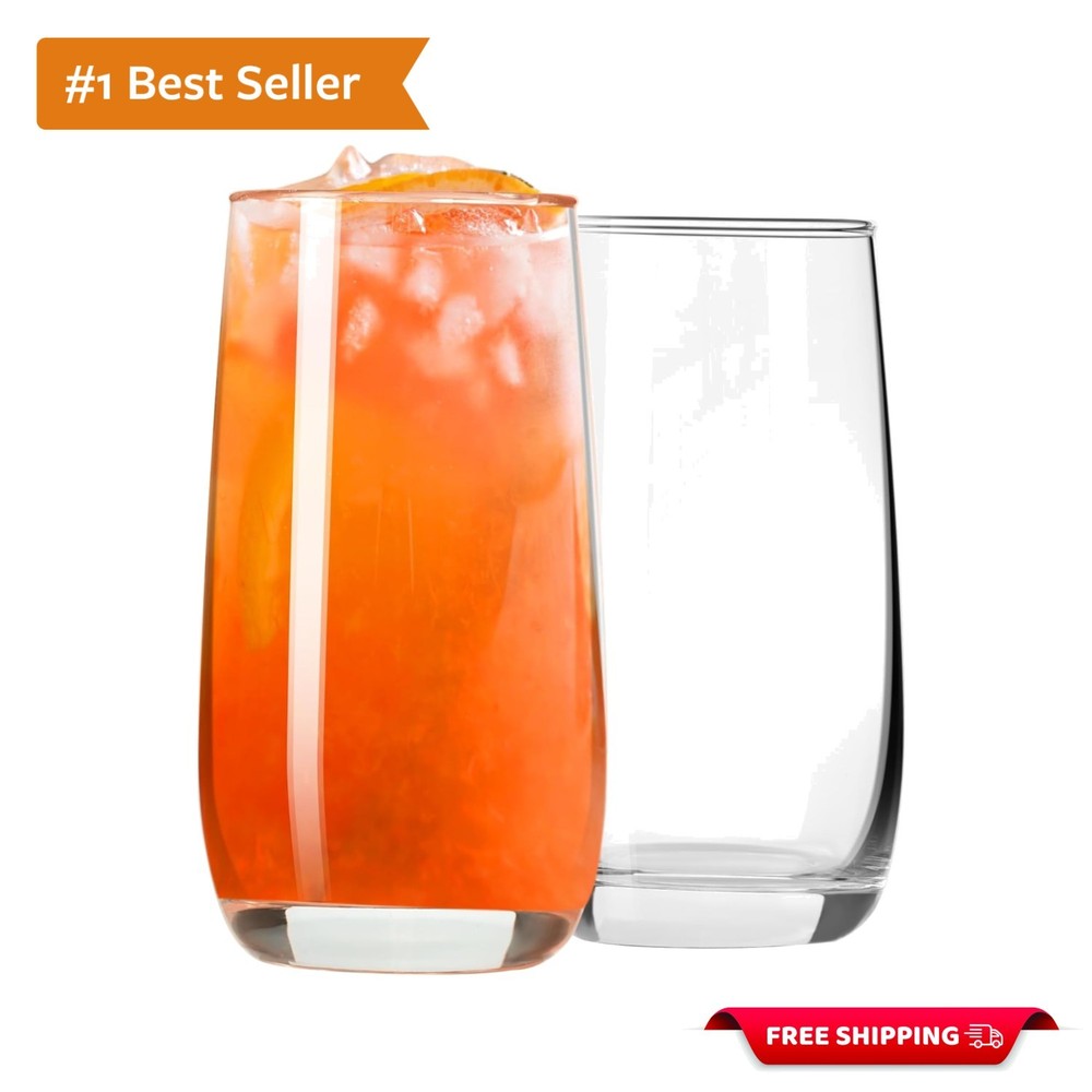 Set of 2 Ergonomically Designed Highball Glasses – Perfect for Cocktails