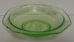 Federal Glass PARROT (GREEN) Small Fruit Dessert Bowls SET OF TWO