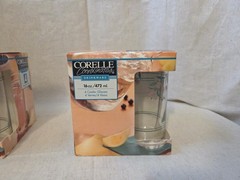 Corelle Coordinates Floral Drinkware~ 16 oz Tall Cooler Glasses Set of 4 NIB
