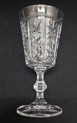 Royal Crystal Rock London Pattern Water Glasses 6-3/4″ Set Of 3 Goblets