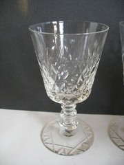 S/4 Rock Sharpe WESTMINSTER 6 1/4″ water wine goblets Elegant Depression glass