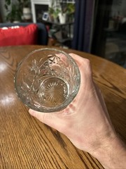 Libbey Hobstar Heavy Whiskey Glass Low Ball Tumbler 4″ Tall