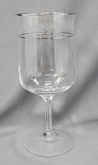 Lenox Crystal Moonspun Wine Glass 6 1/4″ Platinum Rimmed
