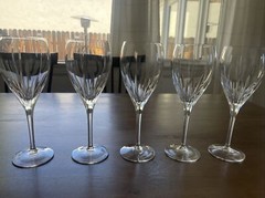 Set of 5 Cristal D’Arques Enchante Water Goblets Cut Crystal 8 5/8″