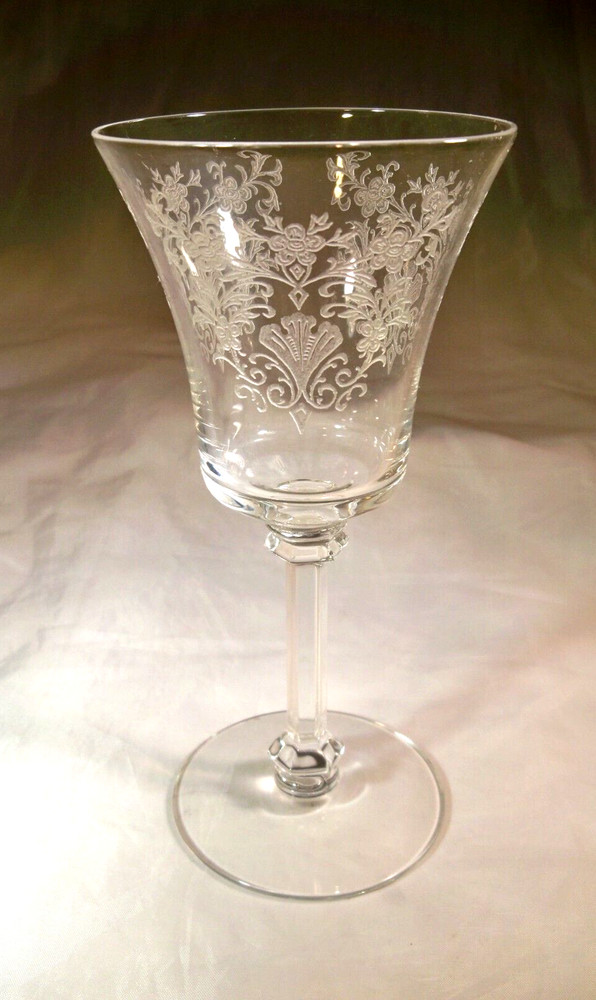 TIFFIN GLASS CO. CORDELIA CRYSTAL #15072 6-1/4″ TALL 4-1/2 OUNCE CLARET GOBLET!