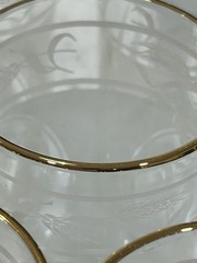 Vintage Hazel Atlas Hazelware White Wheat Cameo Glassware Set of 8