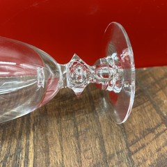 Tiffin Franciscan Glass Elegance 17377 R Cut Ice Tea Goblet Bubble Stem Crystal