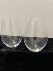 Riedel Stemless Wine glass Cabernet/Merlot 5” Tall Set Of 2 Delicate