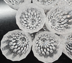 (8) Cristal D’Arques Bretagne Cordial Glasses Set Vintage Small Cut Stemware Lot