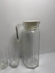 Vintage Luminarc Octime Refreshment Set 5 Pc Set – Pitcher & 4 Juice Glasses