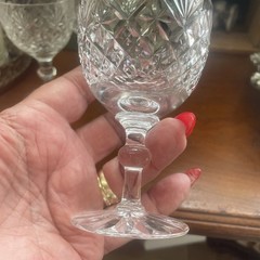 Webb Corbett Warwick Clear Crystal Wine Or Water Goblet Glasses Ball Stem Set 4
