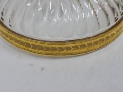 Set 5 Bohemian Gold Encrusted Nappy Dishes Late 1800s