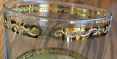 Culver Toledo Green 22K Gold Highball Glass Vintage Barware 1 Replacement Piece