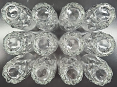 12 Arcoroc Artic Juice Glasses Set Clear Cut Drinking Tumbler Cristal France Lot