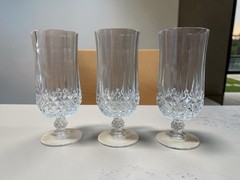 Cristal d’Arques-Durand Longchamp Clear Crystal Footed Iced Tea Goblets, Set of