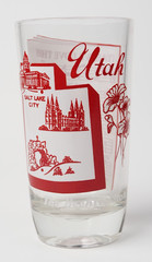 Vintage 1950s UTAH Hazel Atlas Souvenir State Song Highball Tumbler Glass