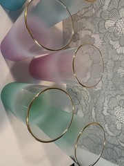 Set Of 8 Vintage Federal Glass Co. «Blendo» style Collins glasses 4 Ombré Color