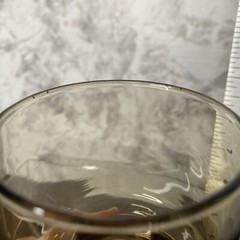 2 VTG Libbey Tawny Accent Smoke Brown 8 OZ Stackable Juice DrinkGlasses 1970s