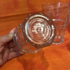 Vintage Libbey Duratuff USA Clear Paneled Juice Glass 6 oz Set of 4