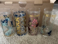 Decorative Glass Tumblers, Set Of 4