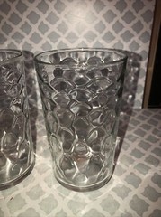 Vintage Libby Scale Design 16 oz Set of 2 Highball Drinking Glasses 5 7/8” Tall