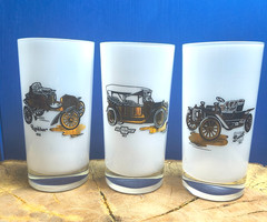 Vintage Gay Fad Classic Automobile Tumblers–Three