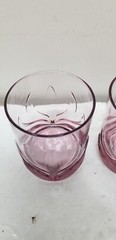 2 LIBBEY IMPERIAL PLUM DOUBLE OLD FASHION ROCKS GLASSES 4 1/4″