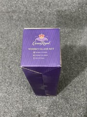 Crown Royal Whisky Glass Set 13pc New 4 Glasses 8 Stones Velvet Bag Gift Barware