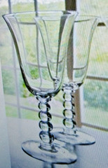 Vintage Imperial Candlewick Water Wine Glasses 4 Ball Steam 7.5 inches