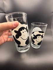 Firna Rotund Cow Drinking Glasses Black White Farmhouse Tumblers – Set of 2