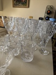 Beautiful Waterford Glasses And Dessert Dishes 20 Pieces All For $100