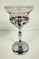VTG 1940’s Art Deco Farber Brothers Krome Kraft Cocktail Glasses Set Of 3