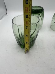 Anchor Hocking Central Park Ivy Green Old Fashioned Glasses Swirl Set Of 4