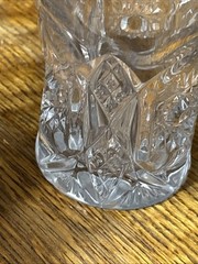 (1) Tumbler 4″ American Brilliant Period cut glass crystal geometric