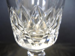 11 Piece Crystal Stemware Criss Cross Design Faceted Stems